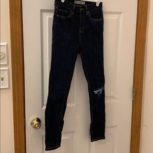 Topshop High waisted distressed jeans